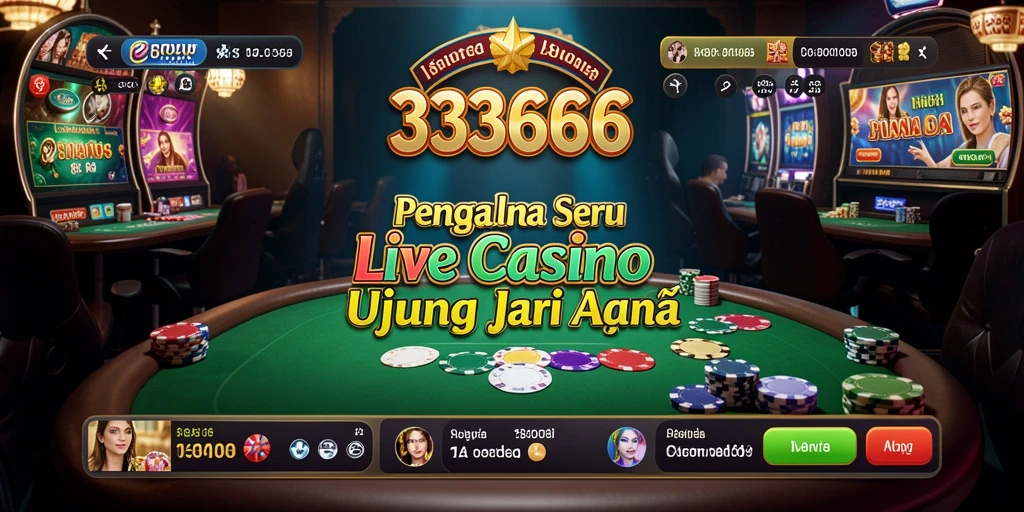 Tampilan gameplay Live Casino yang mendebarkan di 333666.