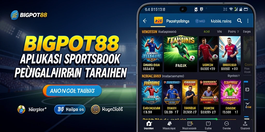 Tampilan antarmuka pengguna utama BIGPOT88 yang menampilkan fitur taruhan.