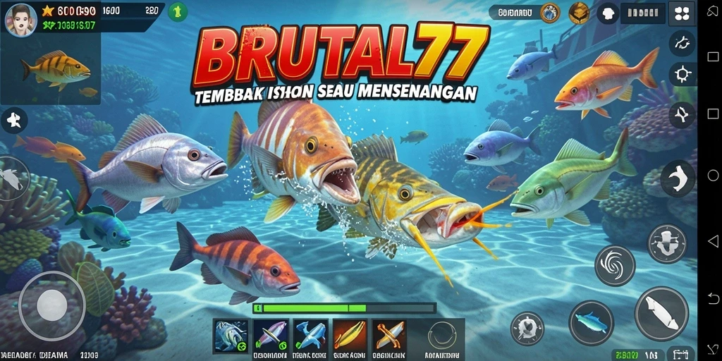 Gameplay seru menembak ikan di BRUTAL77.