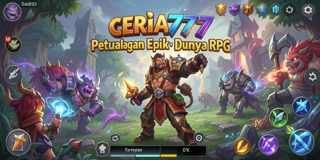 Tampilan menakjubkan dari karakter dalam petualangan RPG.