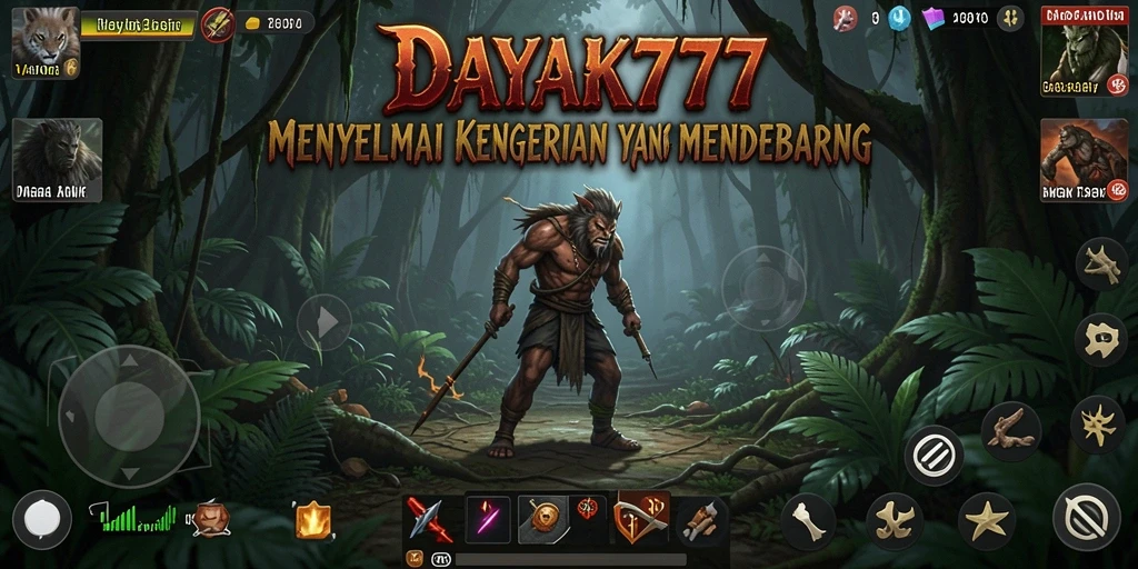 Screenshot menunjukkan gameplay penuh ketegangan dari DAYAK777.