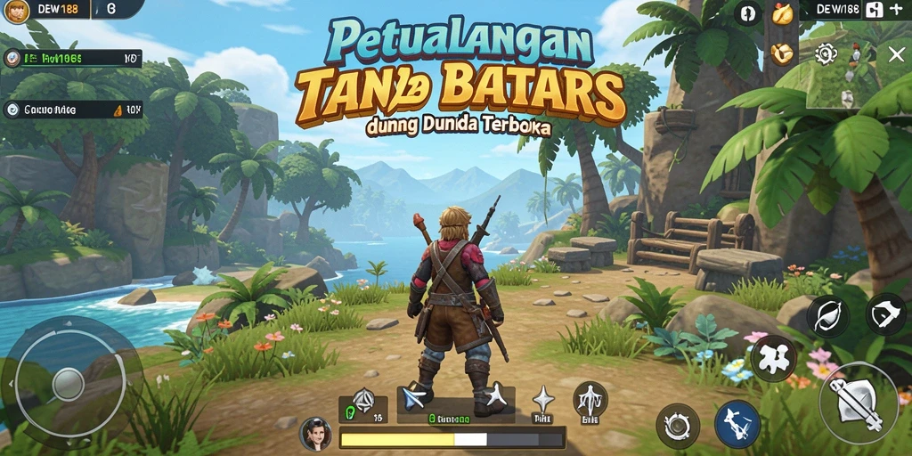 Gameplay DEWI188 yang menampilkan penjelajahan dunia terbuka yang luas.