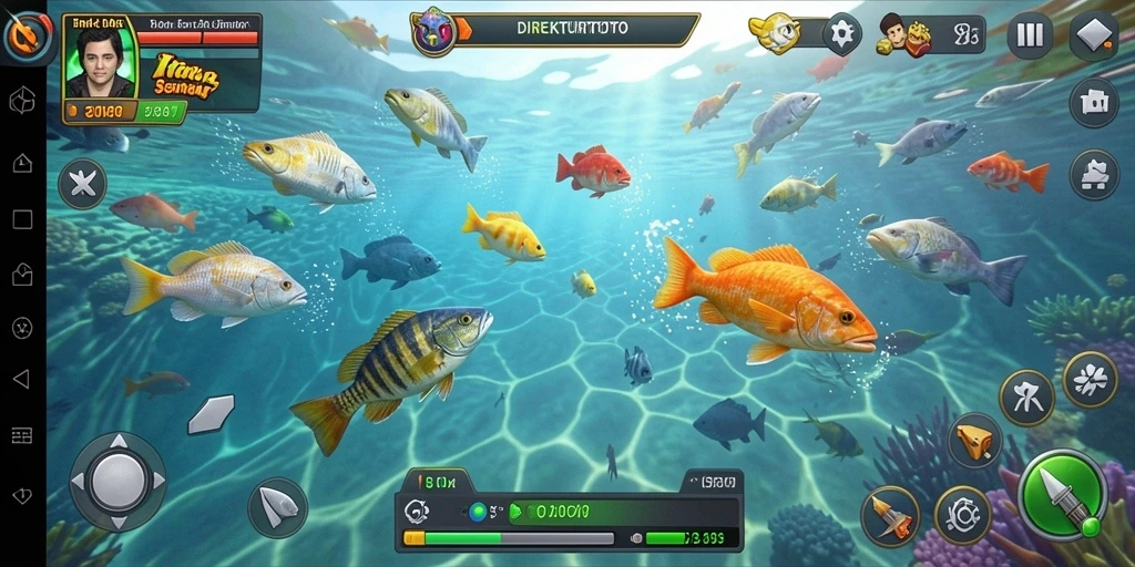 Tampilan gameplay menembak ikan dalam DIREKTURTOTO yang menarik.