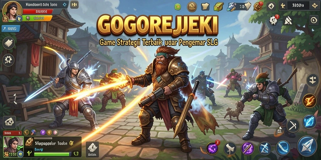 Tampilan gameplay seru dalam GOGOREJEKI, menunjukkan strategi dan taktik.