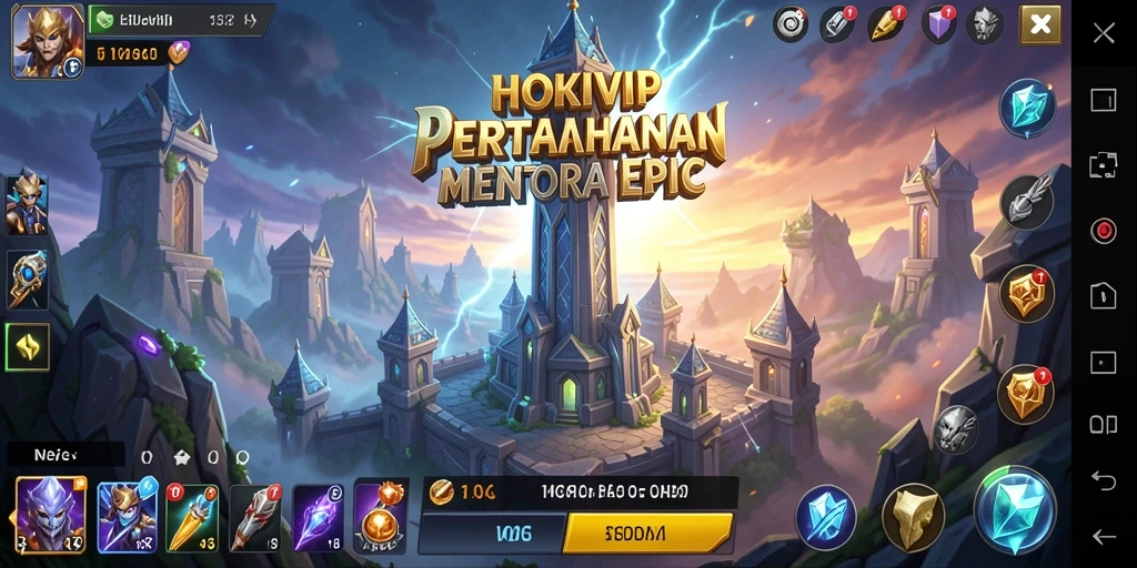 Tampilan aksi seru di HOKIVIP menunjukkan strategi Tower Defense.