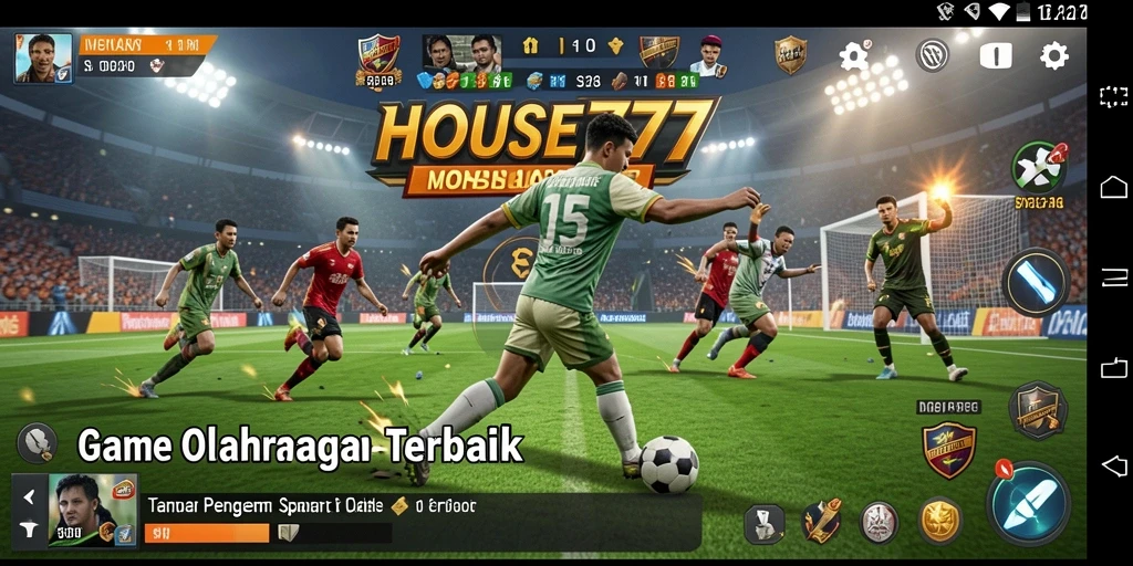 Screenshot menunjukkan aksi intens dalam permainan olahraga.