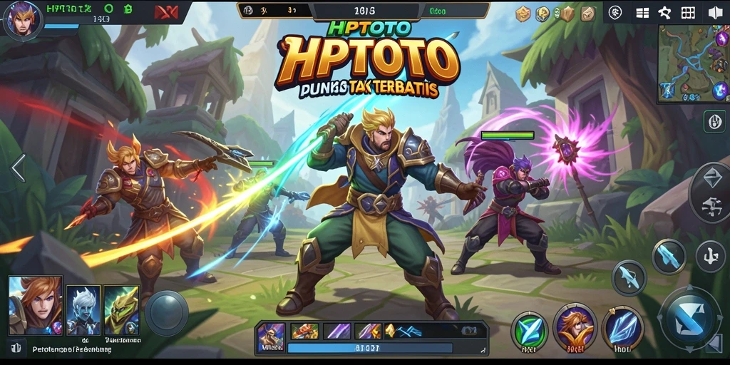 Tangkapan layar gameplay HPTOTO yang menunjukkan pertempuran epik dan strategi tim.