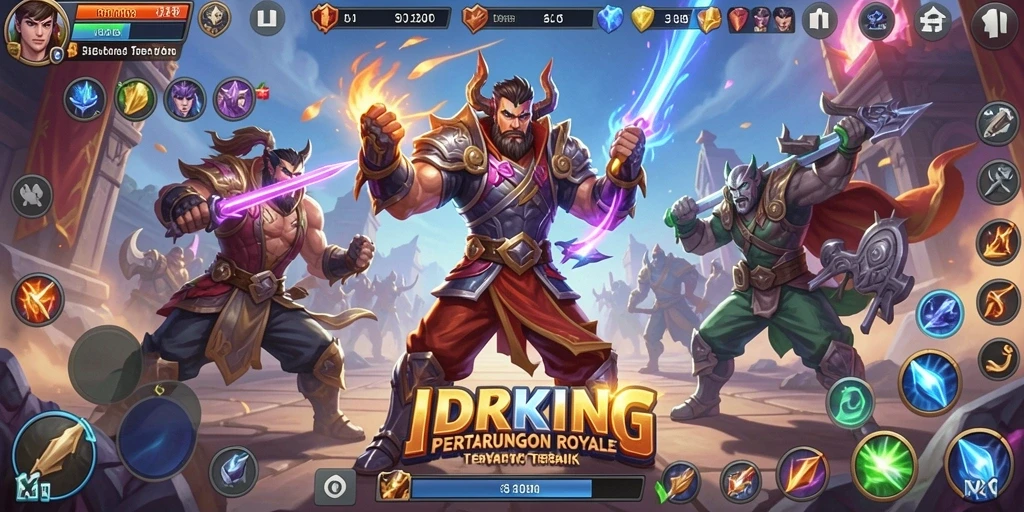 Pengalaman intens di medan pertempuran <strong>IDRKING</strong> pada game Battle Royale.