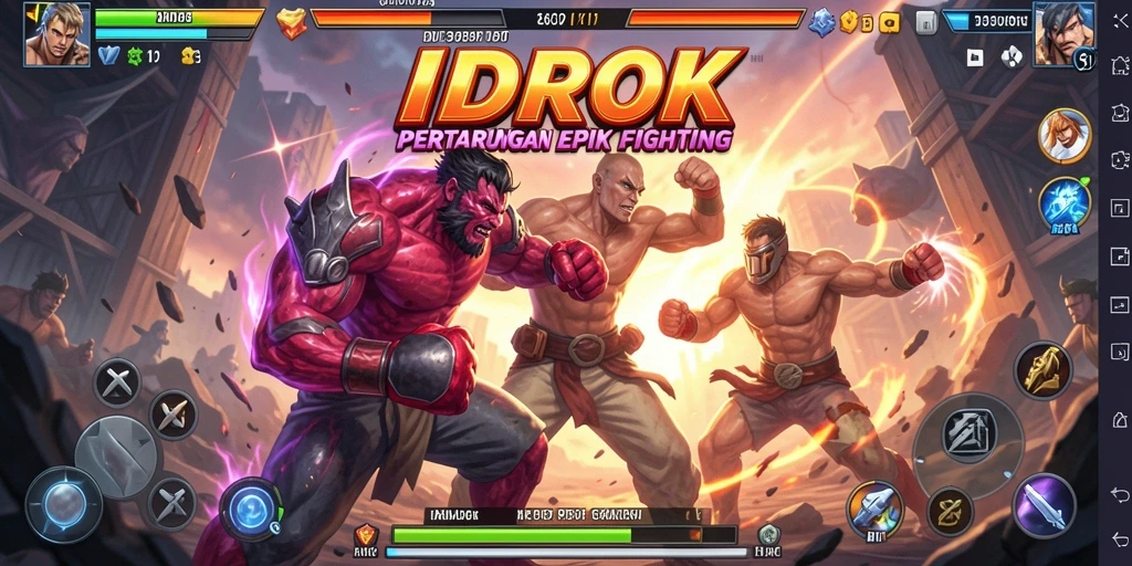 Screenshot IDROK menampilkan aksi pertarungan seru dan dramatis.