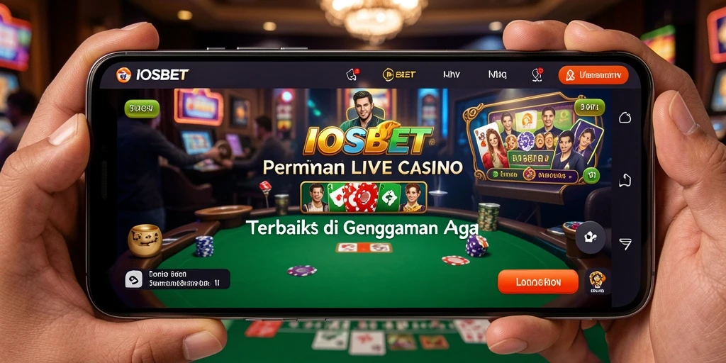 Screenshot gameplay IOSBET menunjukkan dealer live dan pemain berinteraksi.