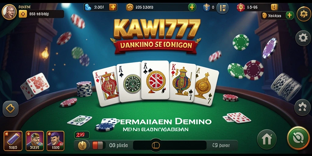 Screenshot utama KAWI777 menunjukkan gameplay Domino yang menarik dan penuh strategi.