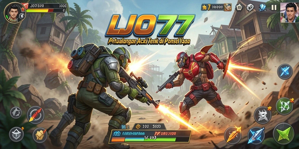 Tampilan gameplay menegangkan dari LJO777 dengan aksi yang cepat.