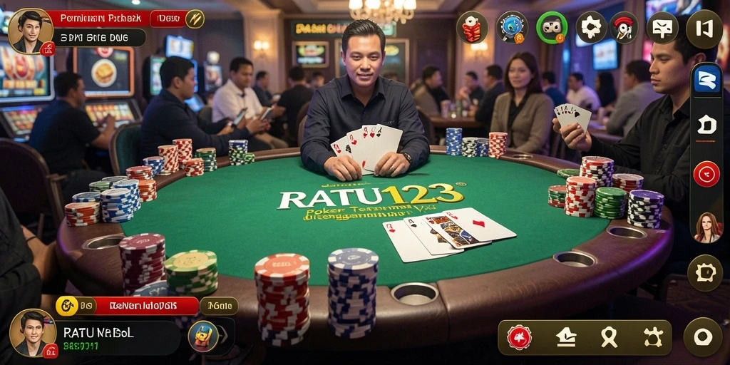 Tampilan gameplay Poker yang seru di RATU123.