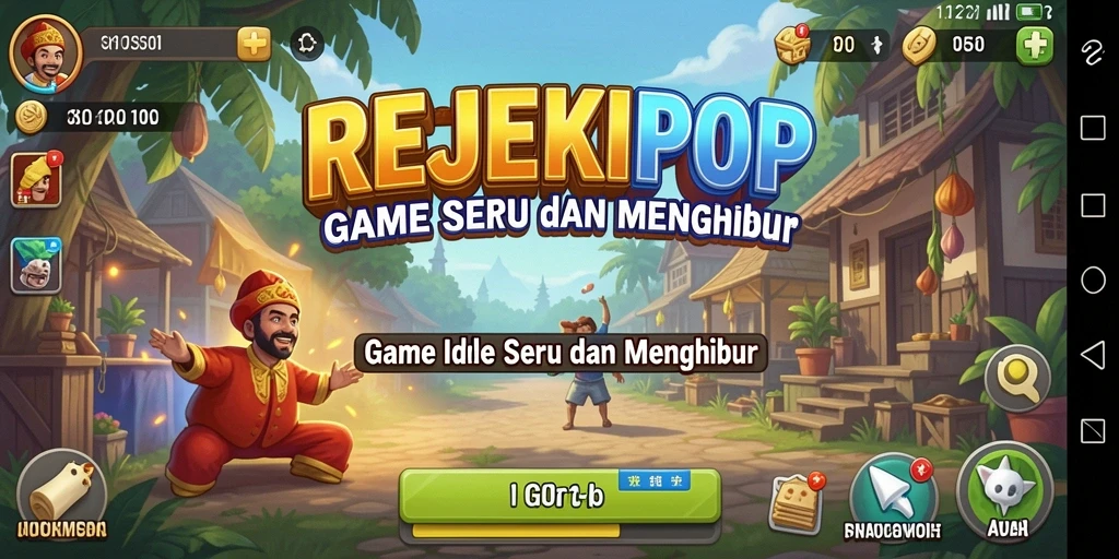 Gameplay REJEKIPOP yang menunjukkan bisnis yang berkembang.