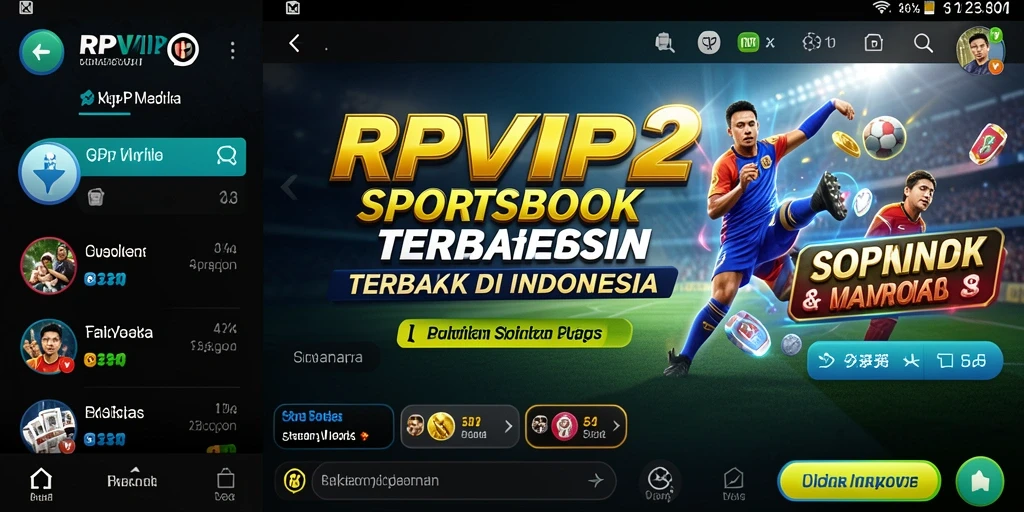 Tampilan antarmuka RPVIP2 yang interaktif saat bermain Sportsbook.