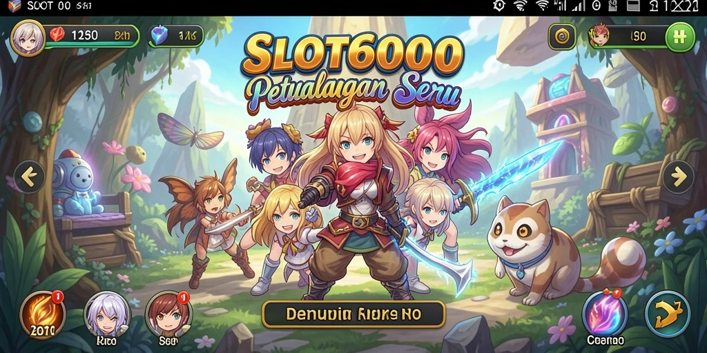 Tampilan dinamis dari gameplay anime yang menarik.