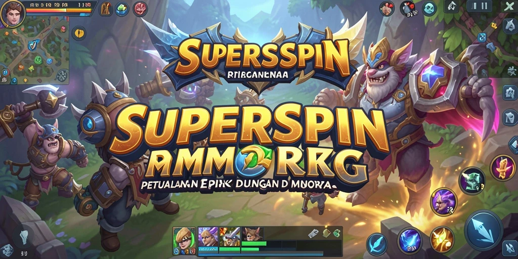 Screenshot gameplay SUPERSPIN dengan aksi seru dalam dunia MMORPG.
