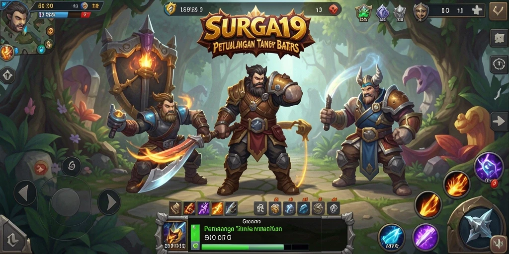 Tampilan aksi mendebarkan dalam gameplay ARPG SURGA19.
