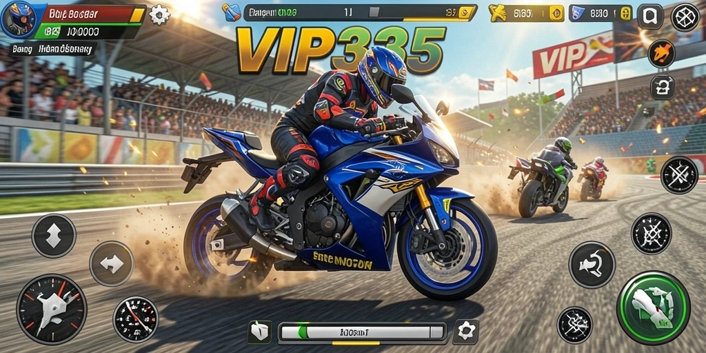 Gameplay menarik dalam balapan motor VIP333.
