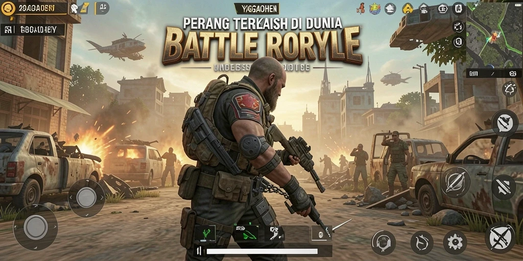 Tampilan gameplay seru YAGAOHEN dalam pertempuran Battle Royale.